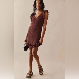 Free‎ People Beach Crochet Coverup Dress Size Medium